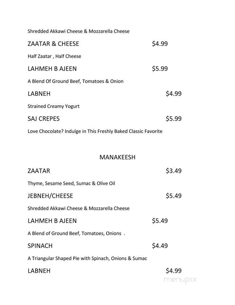 La-Mill - Mississauga, ON menu_pic