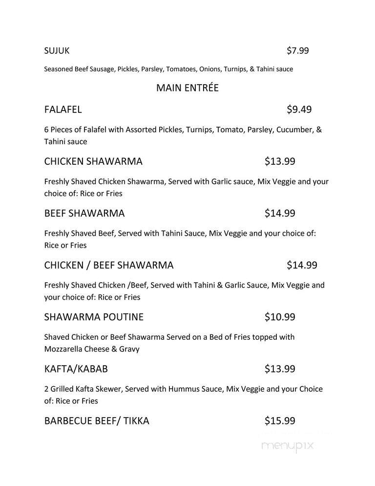 La-Mill - Mississauga, ON menu_pic