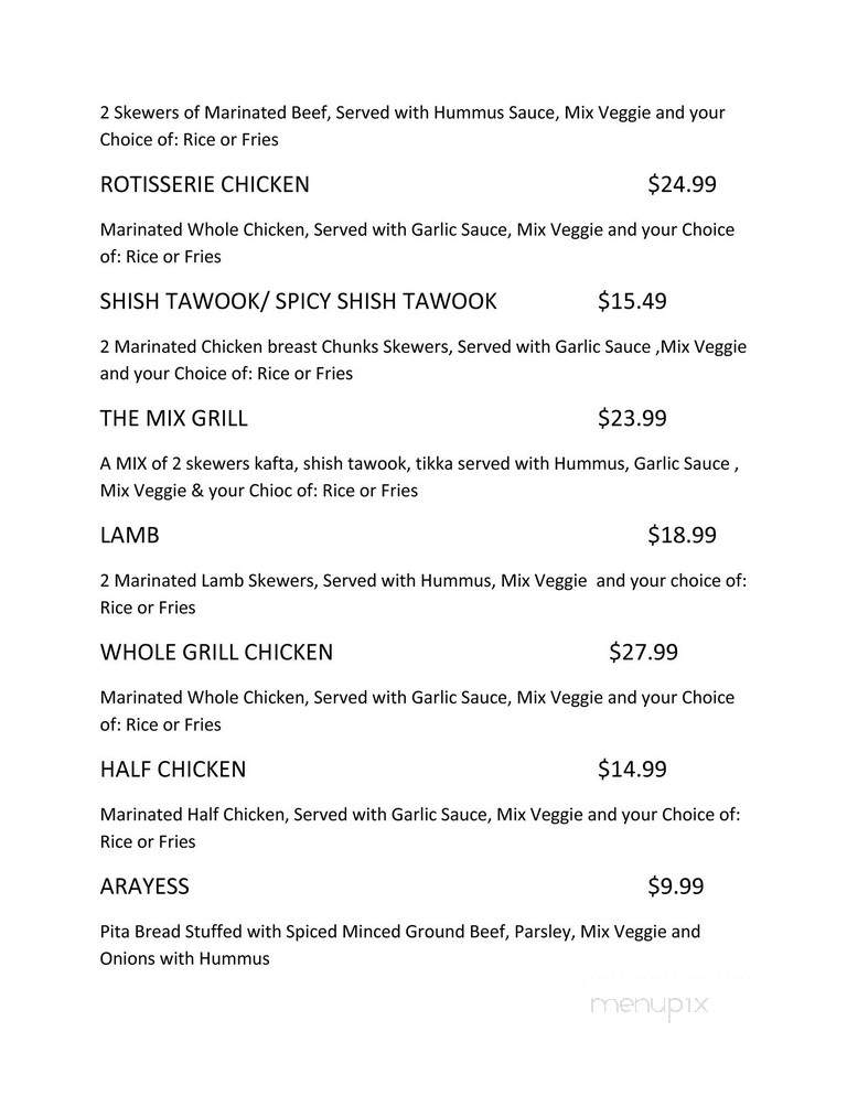 La-Mill - Mississauga, ON menu_pic