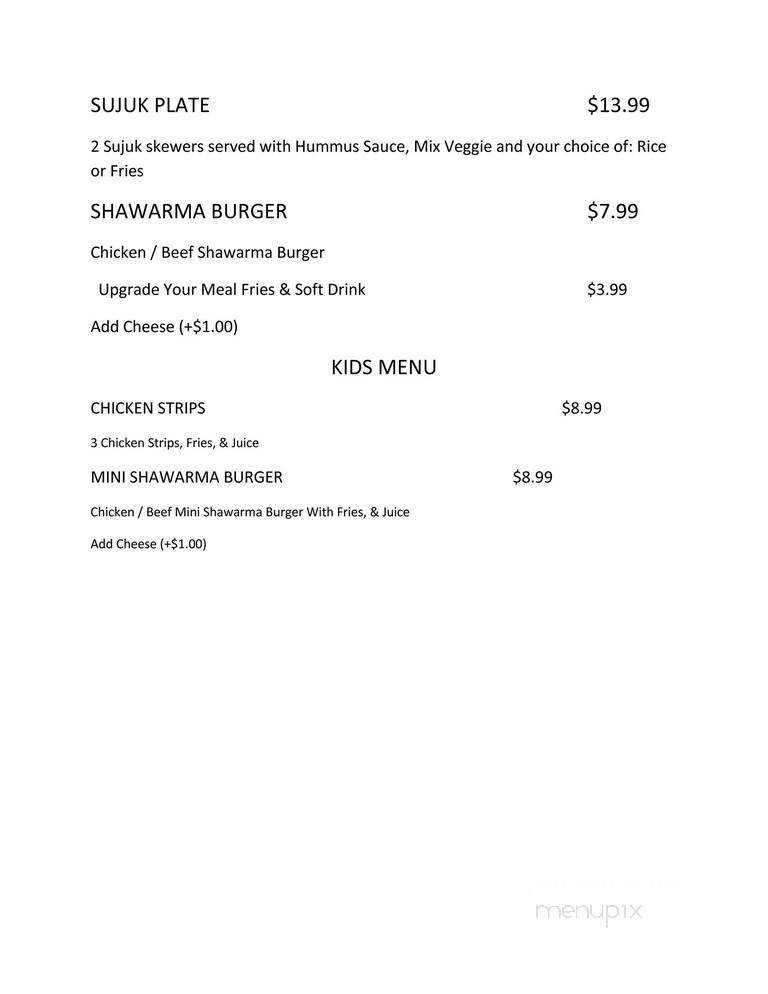 La-Mill - Mississauga, ON menu_pic