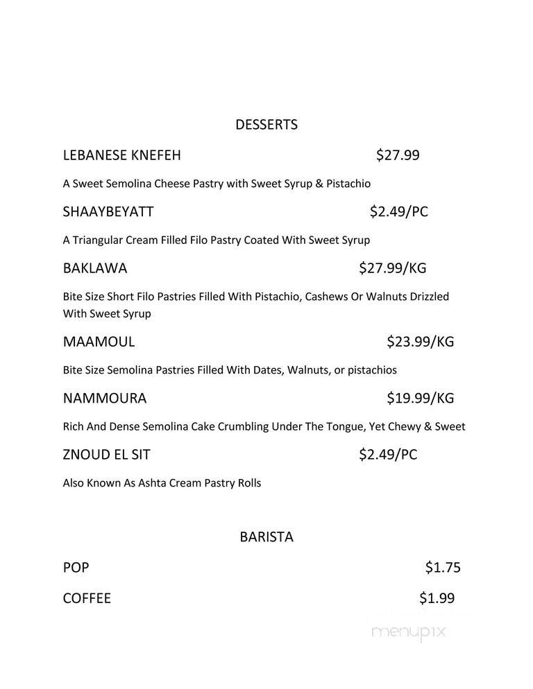 La-Mill - Mississauga, ON menu_pic