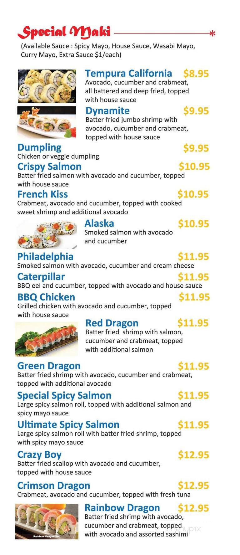 West Sushi - Goderich, ON menu_pic
