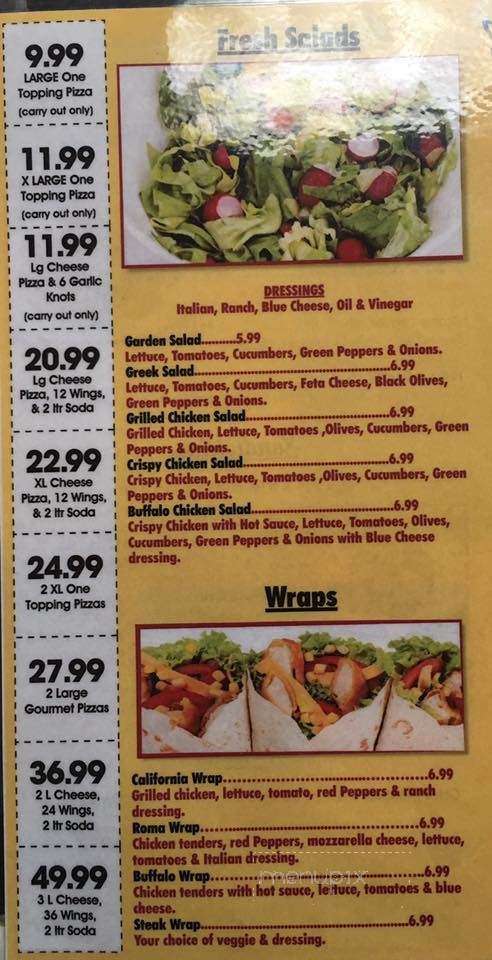 MJ's Pizza and Wings - Windsor, ON menu_pic