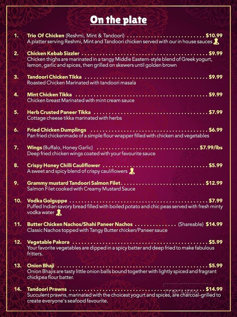 Amantra Food Fusion - Mississauga, ON menu_pic