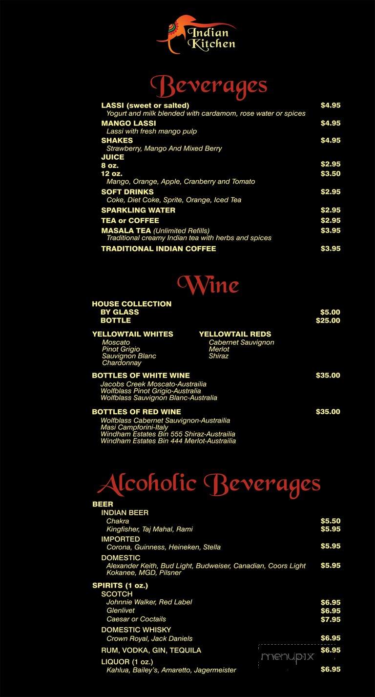 Indian Kitchen - Lethbridge, AB menu_pic