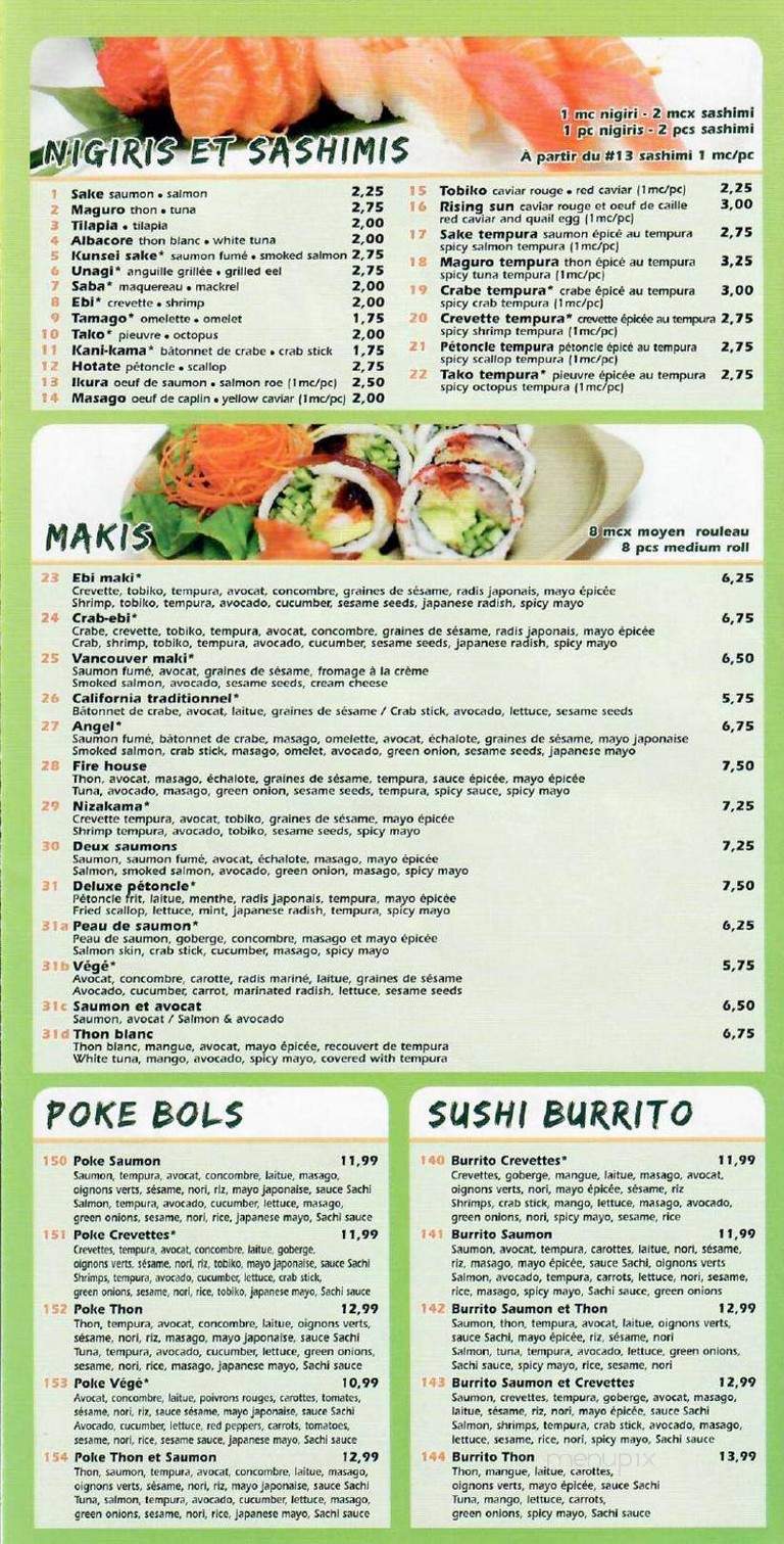 Sachi Sushi - Montreal, QC menu_pic