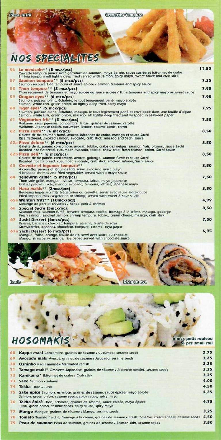 Sachi Sushi - Montreal, QC menu_pic