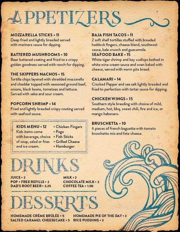 Dockside on the Cove - Tilbury, ON menu_pic