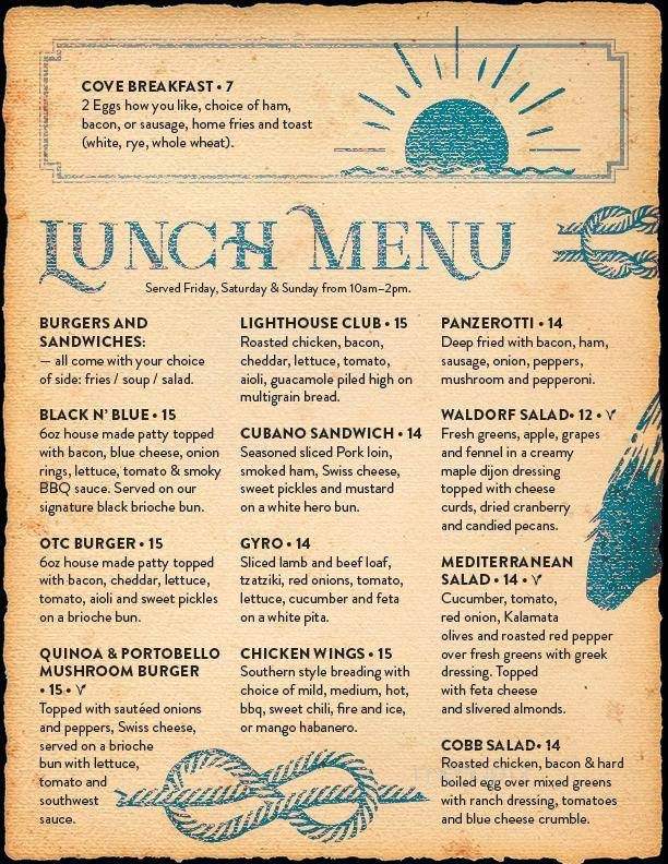 Dockside on the Cove - Tilbury, ON menu_pic