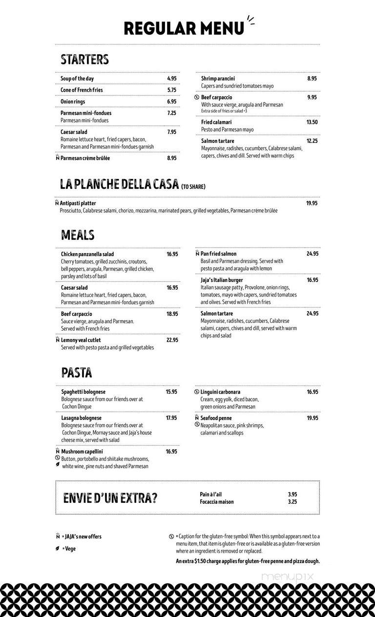 Jaja - Quebec City, QC menu_pic