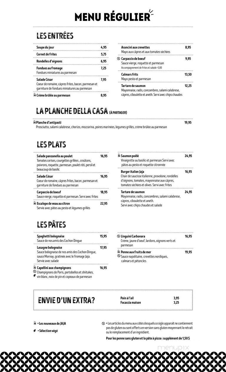 Jaja - Quebec City, QC menu_pic