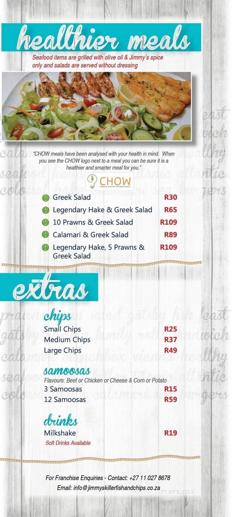 Jimmy's Fish and Chips - Barrie, ON menu_pic