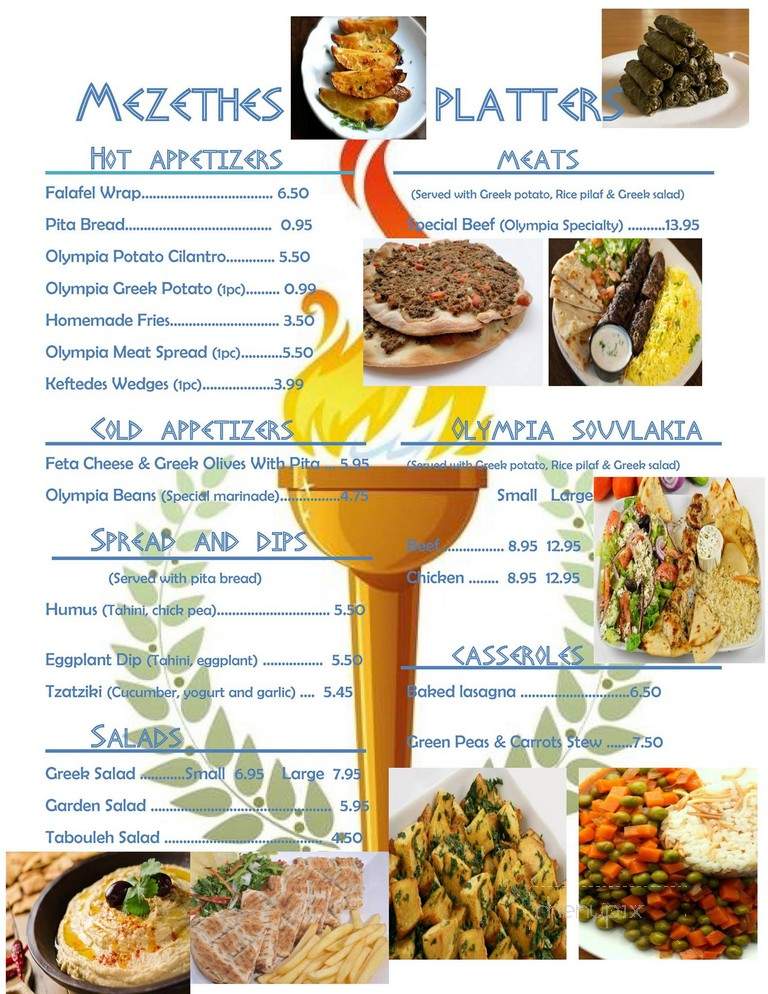 Olympia Taverna - Burnaby, BC menu_pic