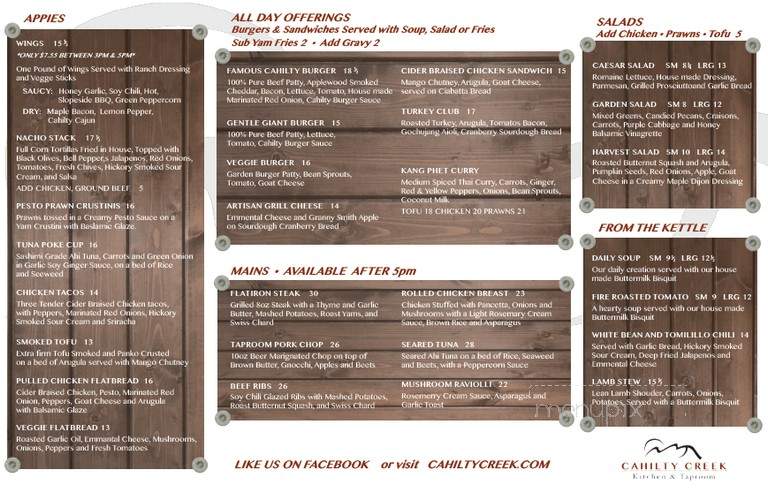 Cahilty Creek - Sun Peaks, BC menu_pic