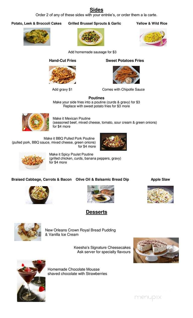 Keesha's Kitchen - Winnipeg Beach, MB menu_pic