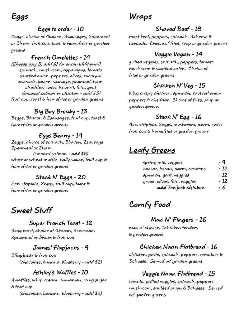 Chefies Eatery - Holland Landing, ON menu_pic