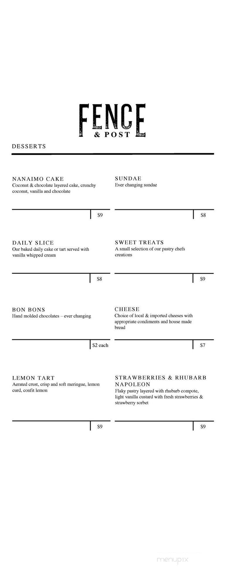Fence & Post - Cochrane, AB menu_pic