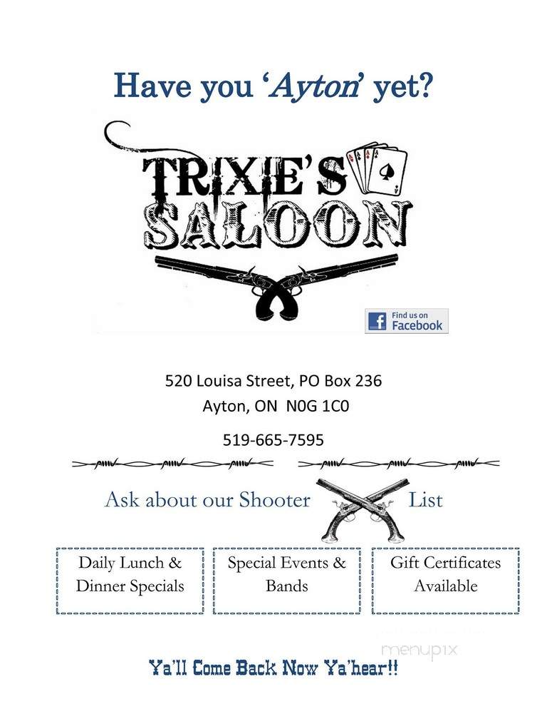 Trixies Saloon - Ayton, ON