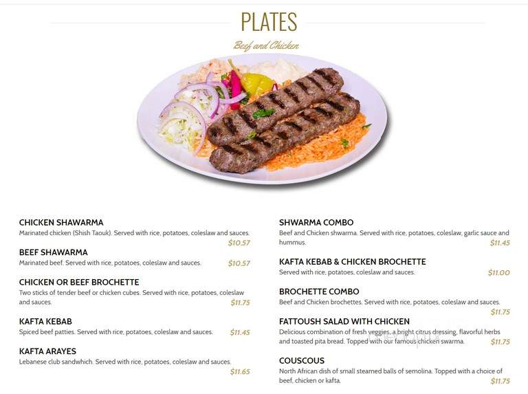 Boustan - Montreal, QC menu_pic