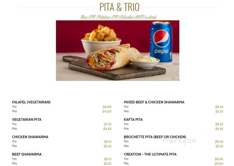 Boustan - Montreal, QC menu_pic