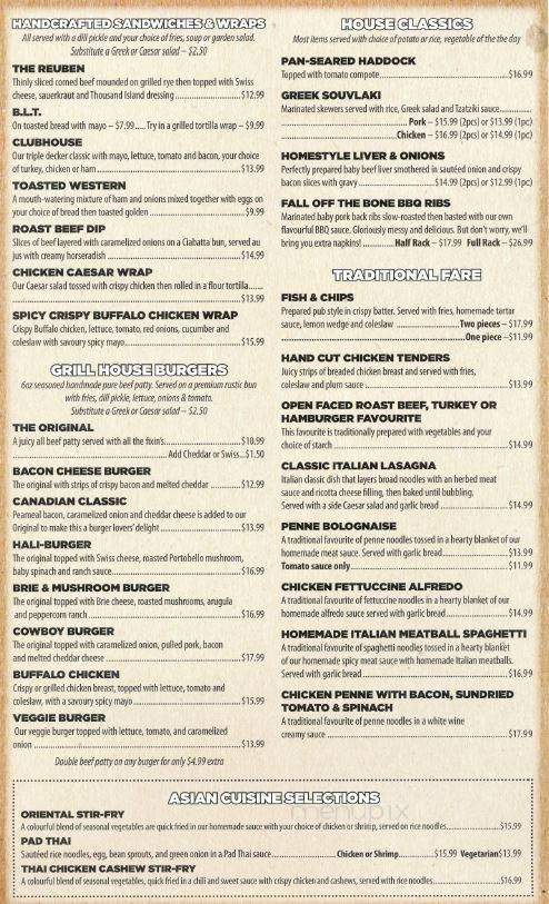 Maple Avenue Tap & Grill - Haliburton, ON menu_pic