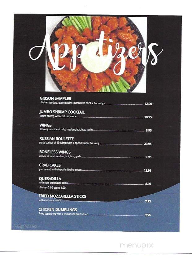 Gibson's Restaurant - Napanee, ON menu_pic