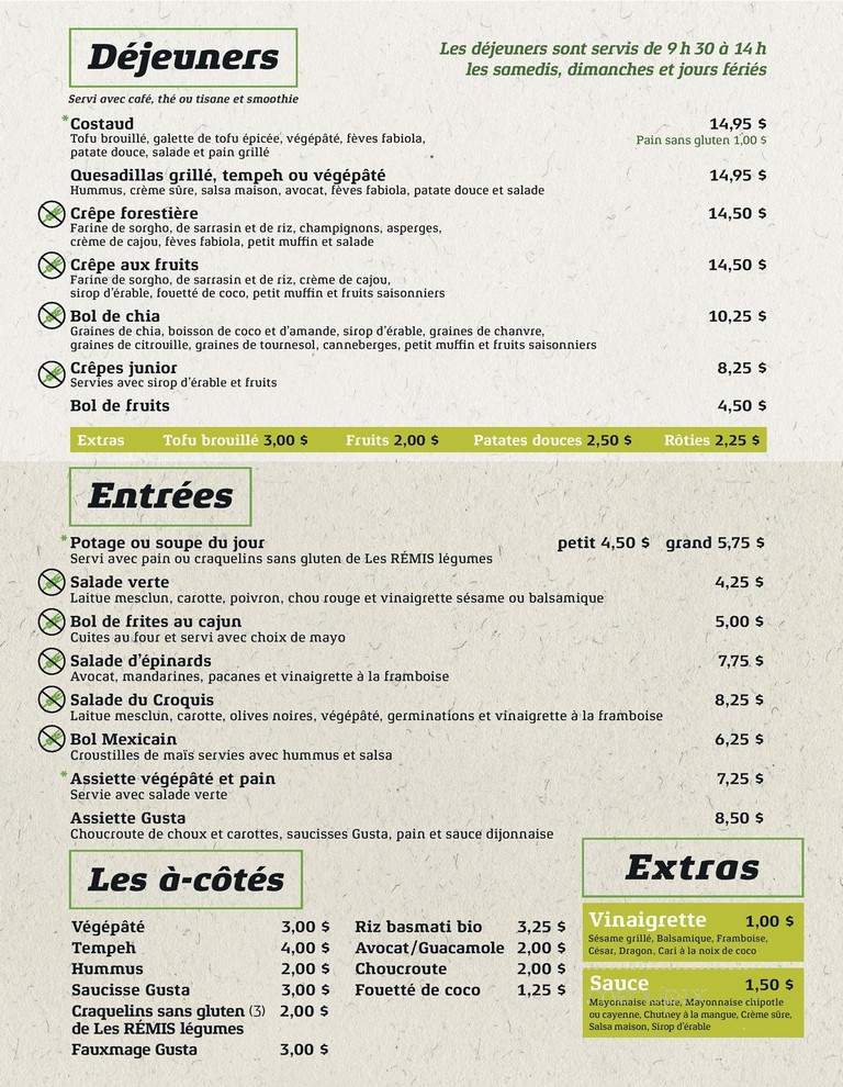 Cafe Creatif au Croquis - Sherbrooke, QC menu_pic