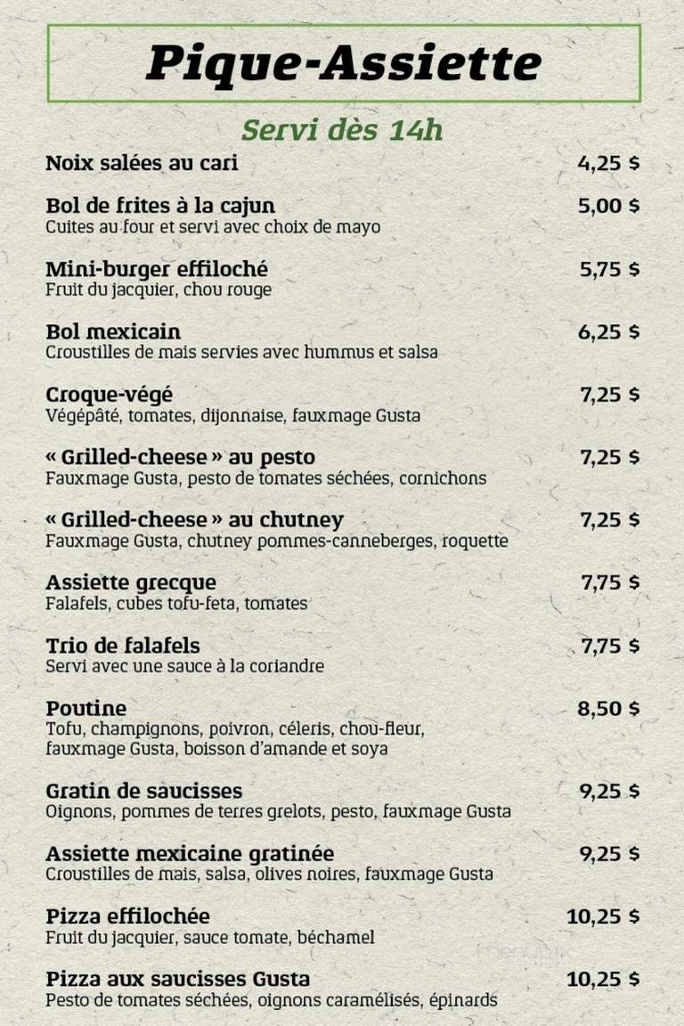 Cafe Creatif au Croquis - Sherbrooke, QC menu_pic