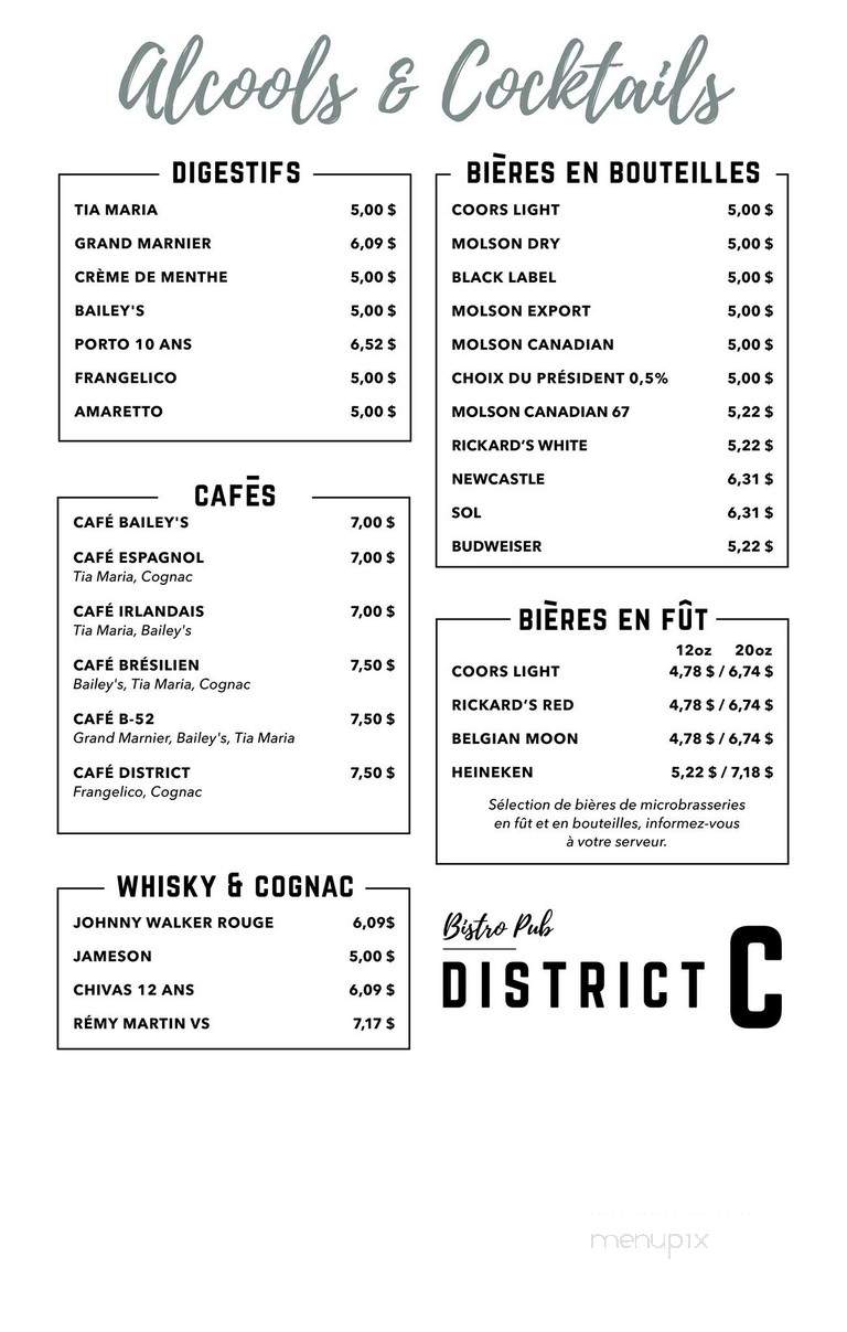 District C - Victoriaville, QC menu_pic