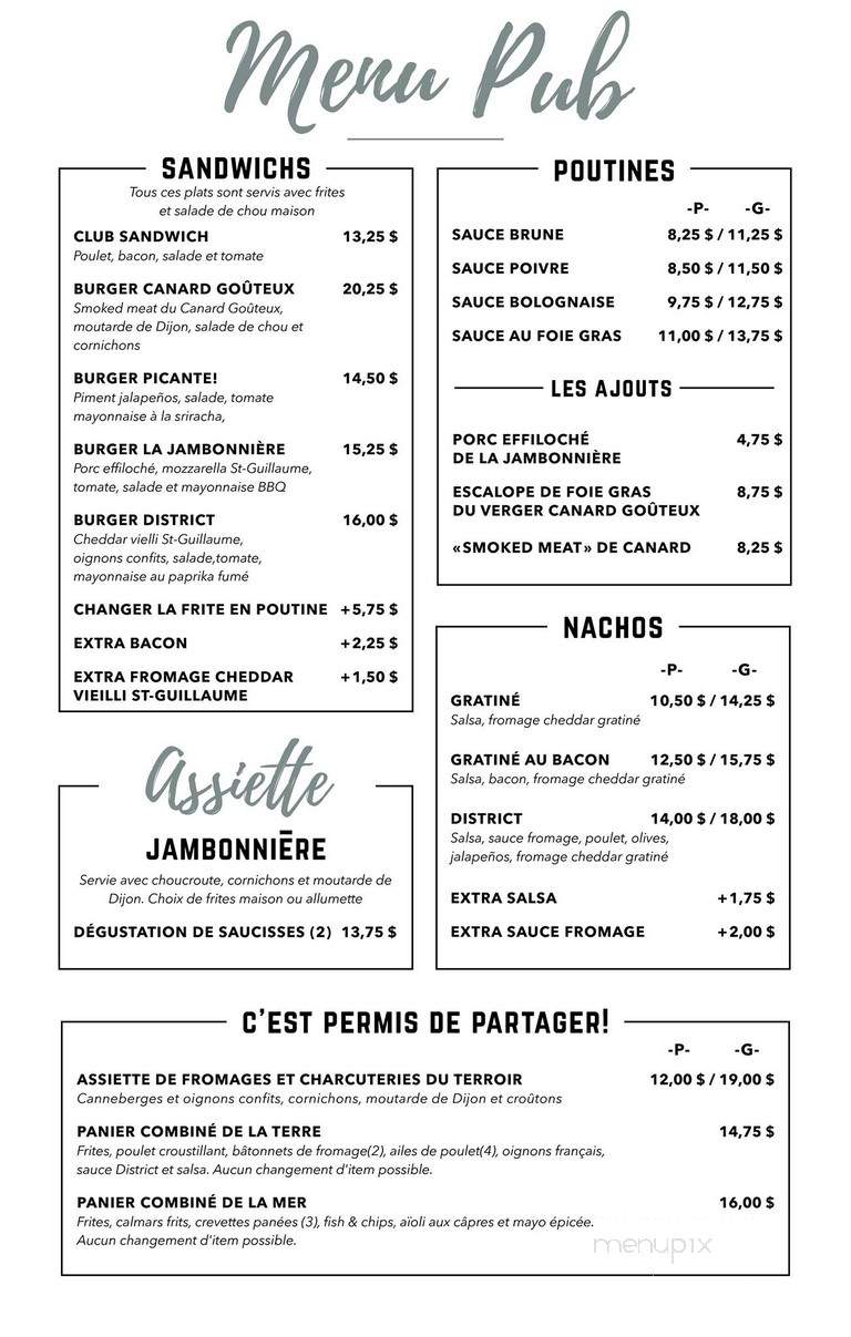 District C - Victoriaville, QC menu_pic