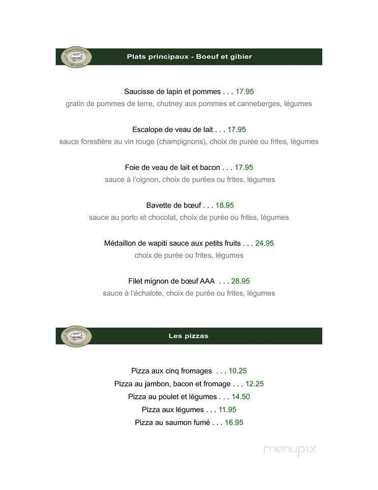 Plaisirs et Saveurs - Victoriaville, QC menu_pic