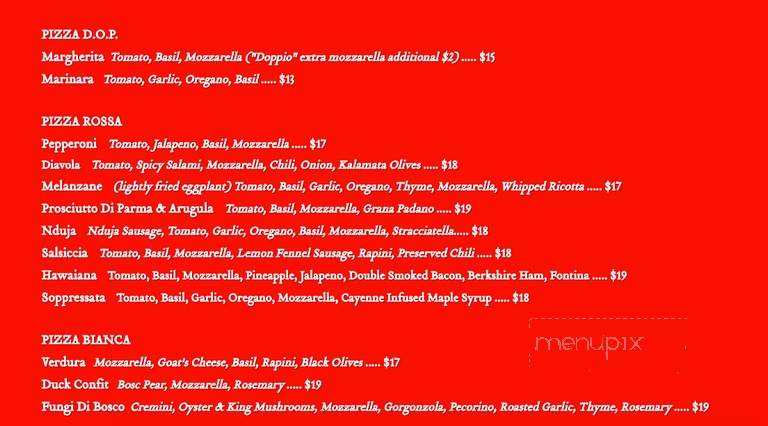 Pizzeria Libretto - Toronto, ON menu_pic