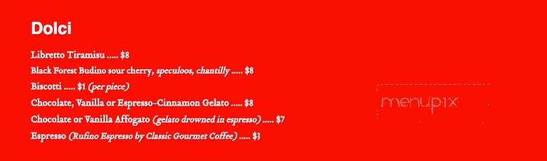 Pizzeria Libretto - Toronto, ON menu_pic