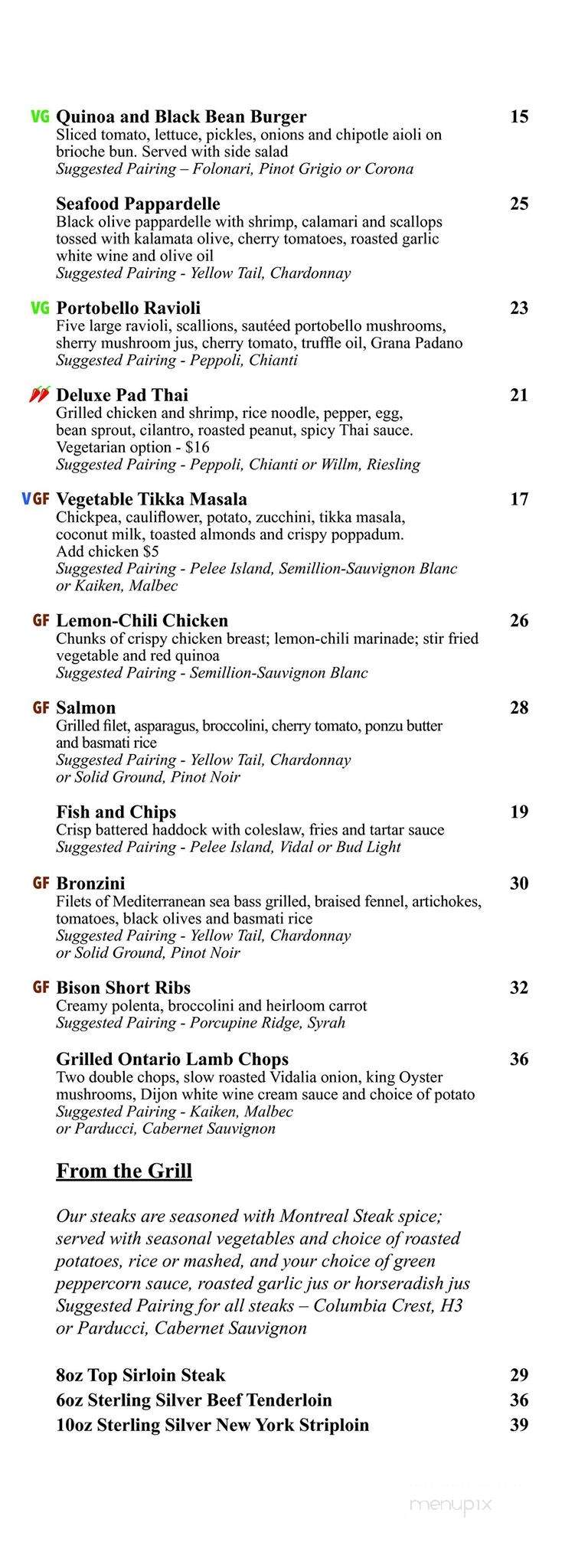 Blakes Bistro - London, ON menu_pic