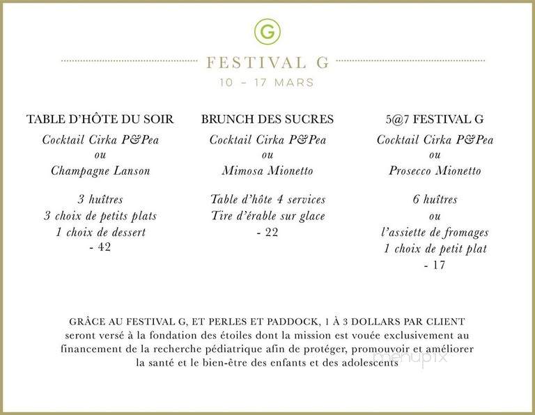 Perles et Paddock - Montreal, QC menu_pic