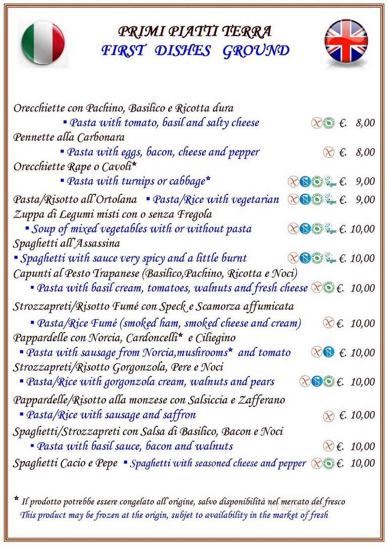 Spumante Ristorante - Vaughan, ON menu_pic