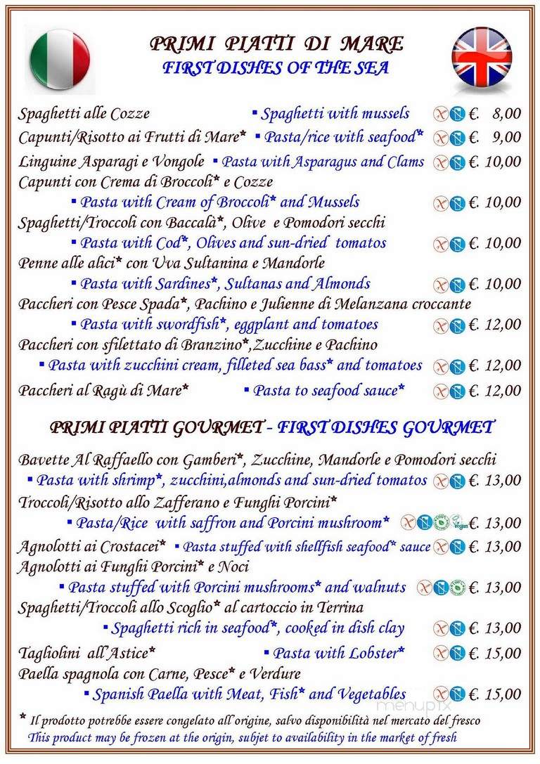 Spumante Ristorante - Vaughan, ON menu_pic