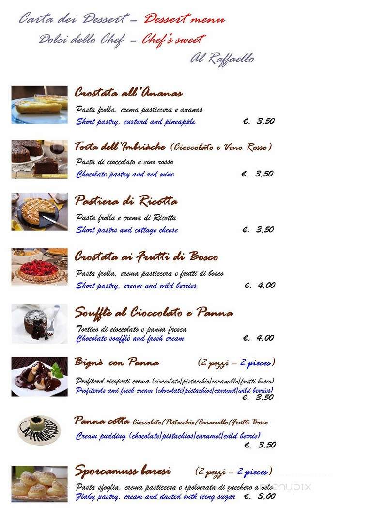Spumante Ristorante - Vaughan, ON menu_pic