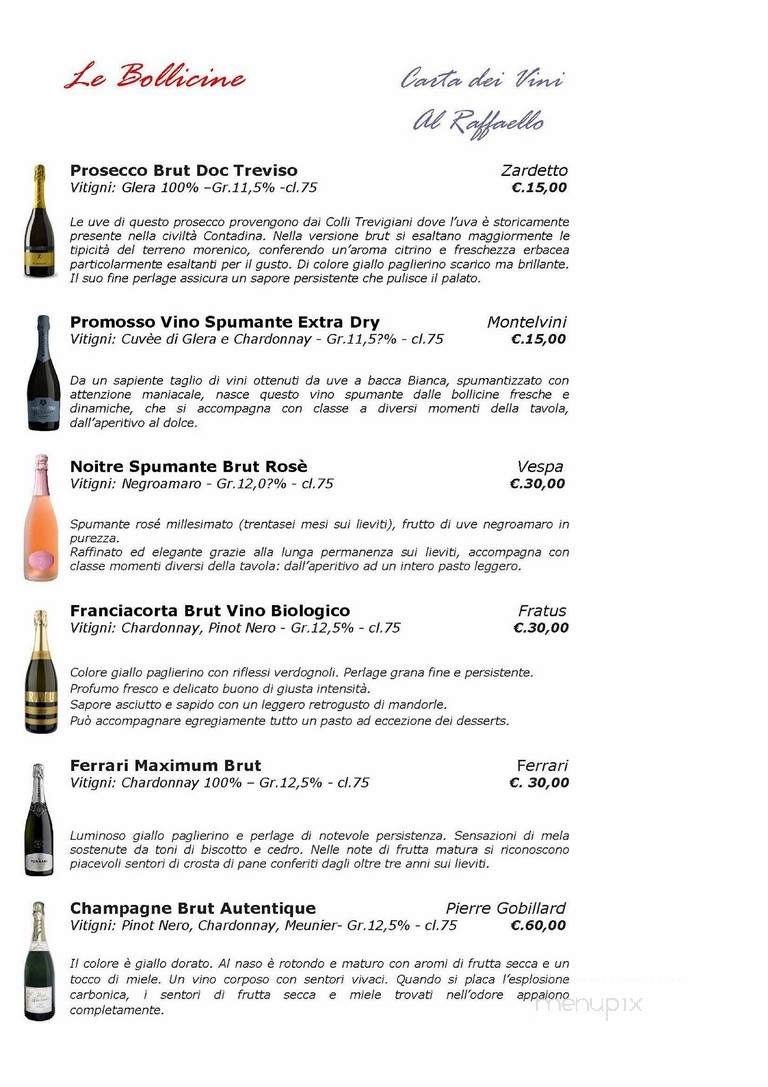 Spumante Ristorante - Vaughan, ON menu_pic