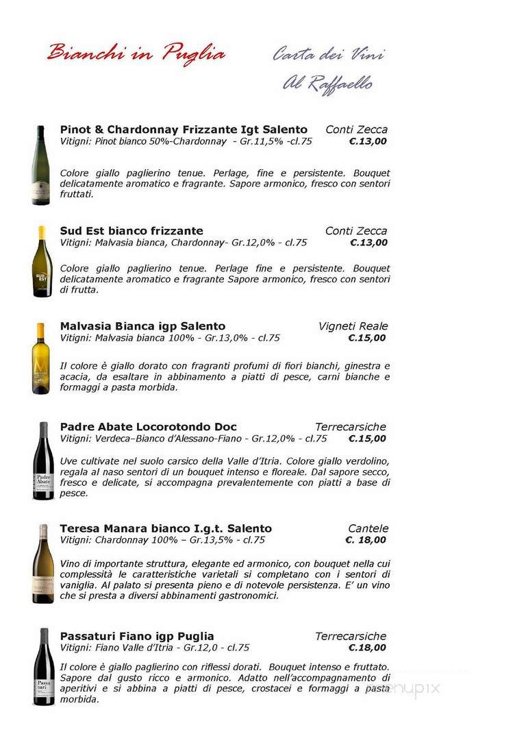 Spumante Ristorante - Vaughan, ON menu_pic