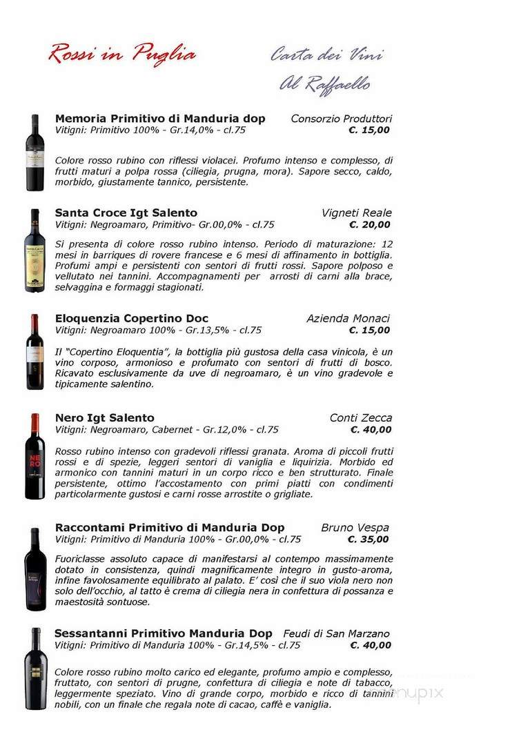 Spumante Ristorante - Vaughan, ON menu_pic