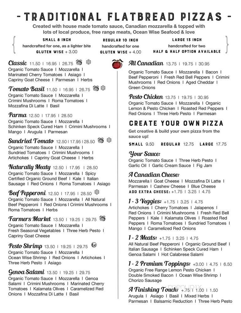 Rocky Mountain Flatbread - West Vancouver, BC menu_pic