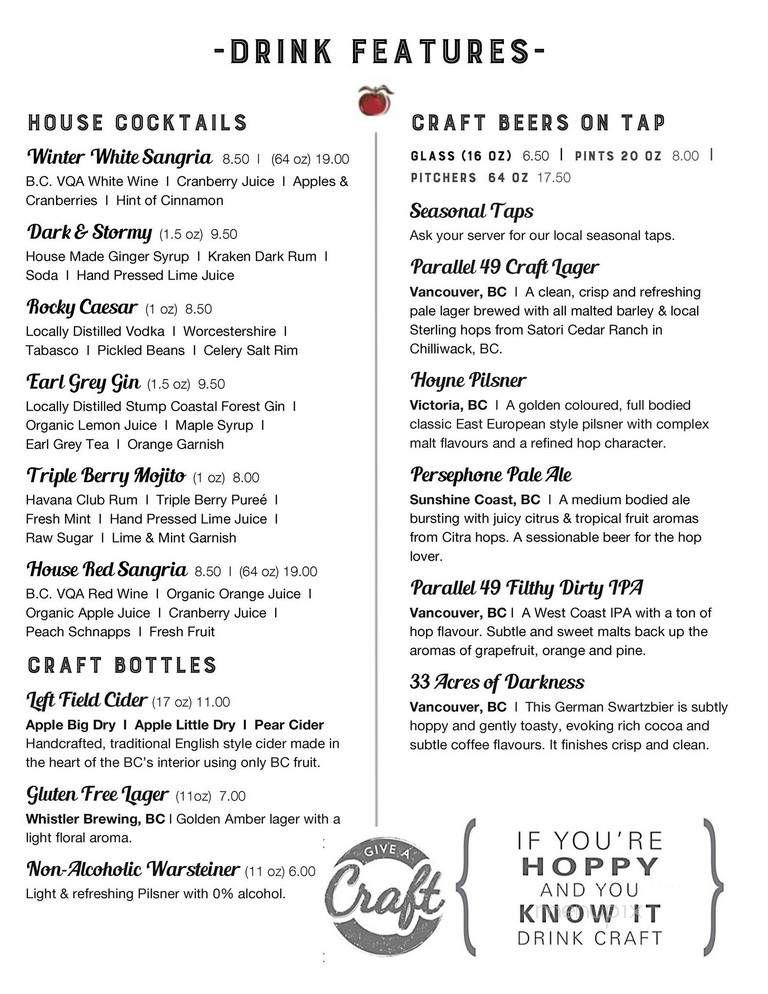 Rocky Mountain Flatbread - West Vancouver, BC menu_pic