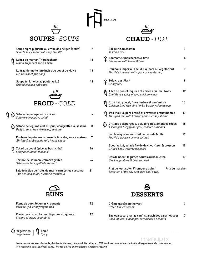 Pho Appetit - Montreal, QC menu_pic