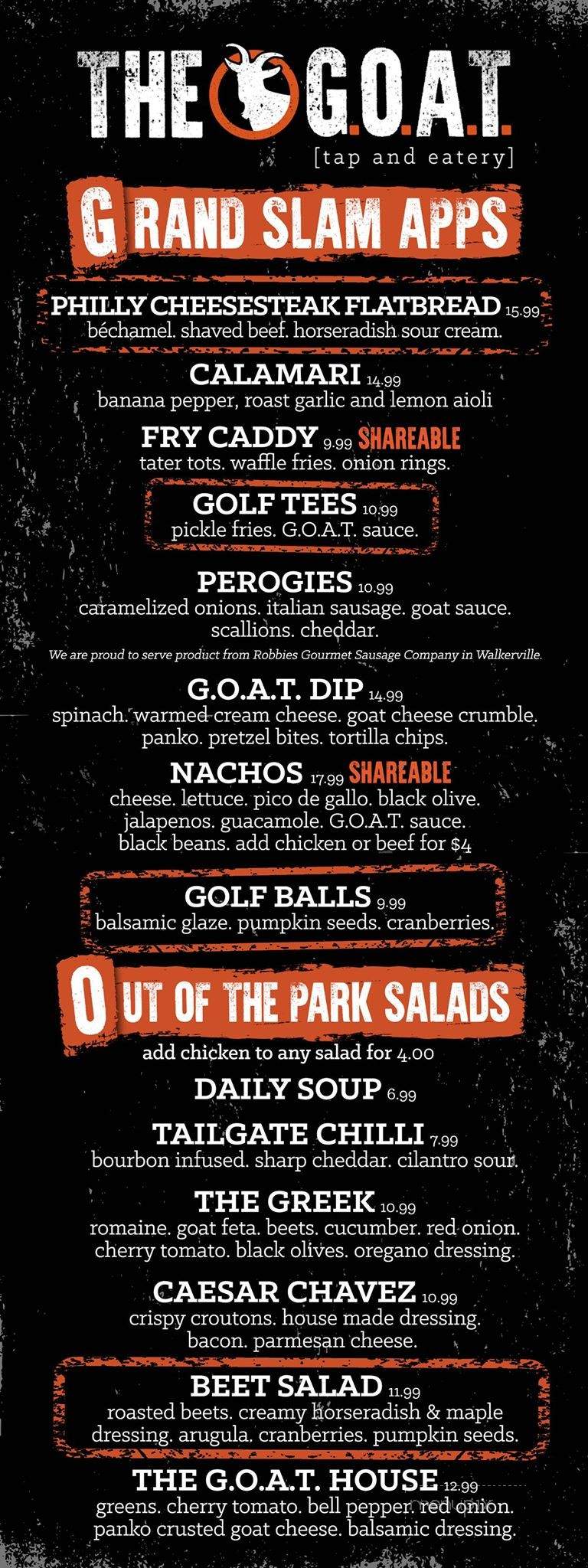 The G.O.A.T. - Windsor, ON menu_pic