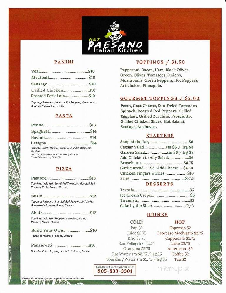 Hey Paesano Italian Kitchen - King City, ON