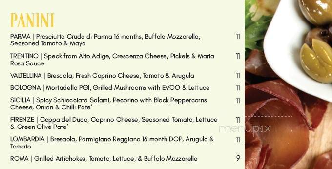 Sapori Bottega Italiana - Kingston, ON menu_pic