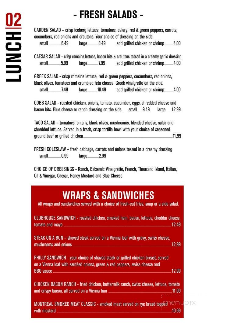 Syl's Neighbourhood Kitchen - North Bay, ON menu_pic