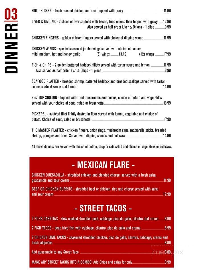 Syl's Neighbourhood Kitchen - North Bay, ON menu_pic