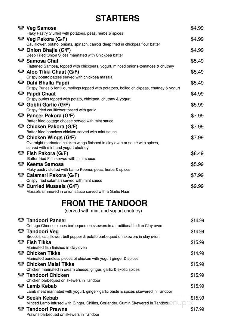 Royal Spice - Victoria, BC menu_pic